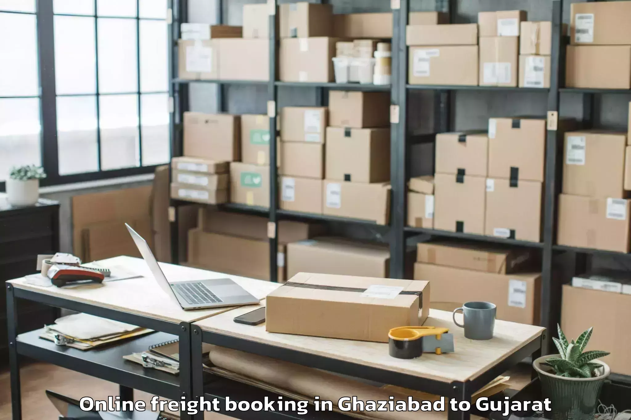 Hassle-Free Ghaziabad to Waghai Online Freight Booking